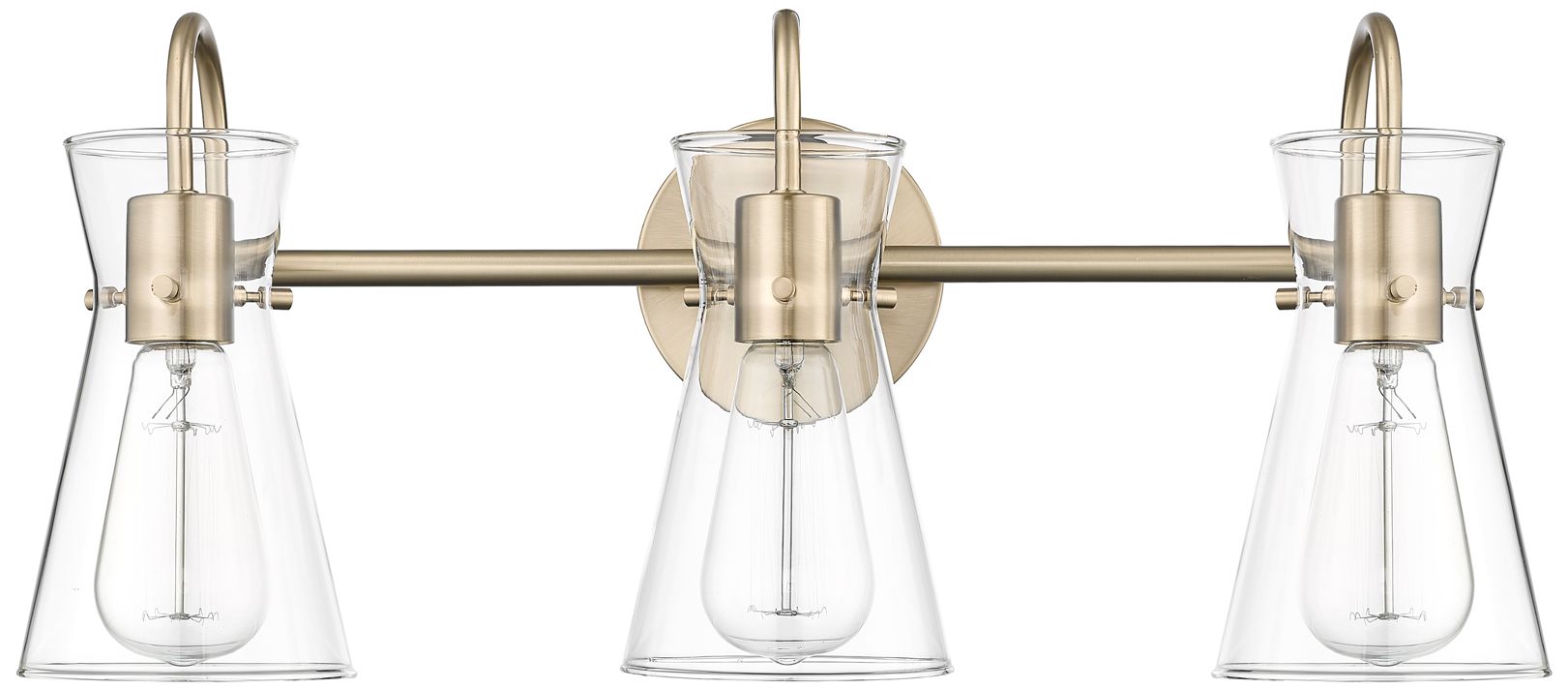 Millennium Lighting Camellia 3-Light Modern Gold Bathroom Vanity