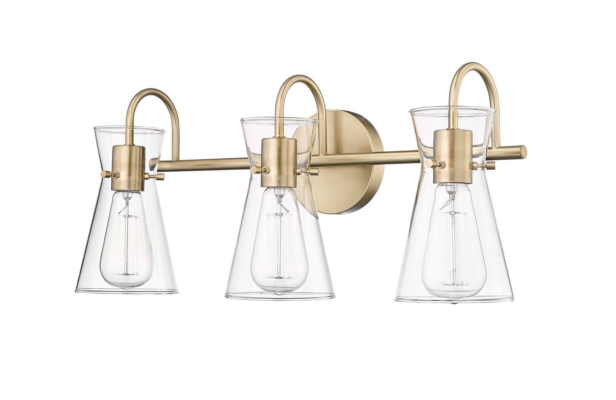 Image 2 Millennium Lighting Camellia 3-Light Modern Gold Bathroom Vanity more views