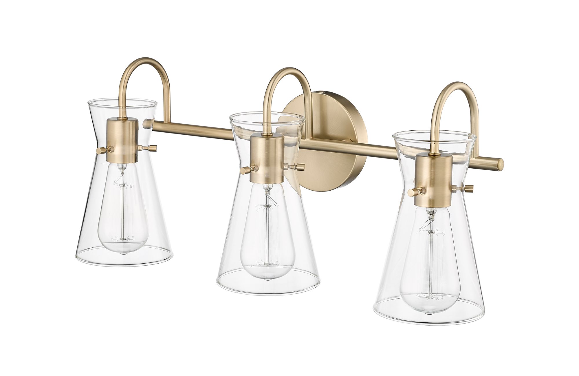 Image 4 Millennium Lighting Camellia 3-Light Modern Gold Bathroom Vanity more views