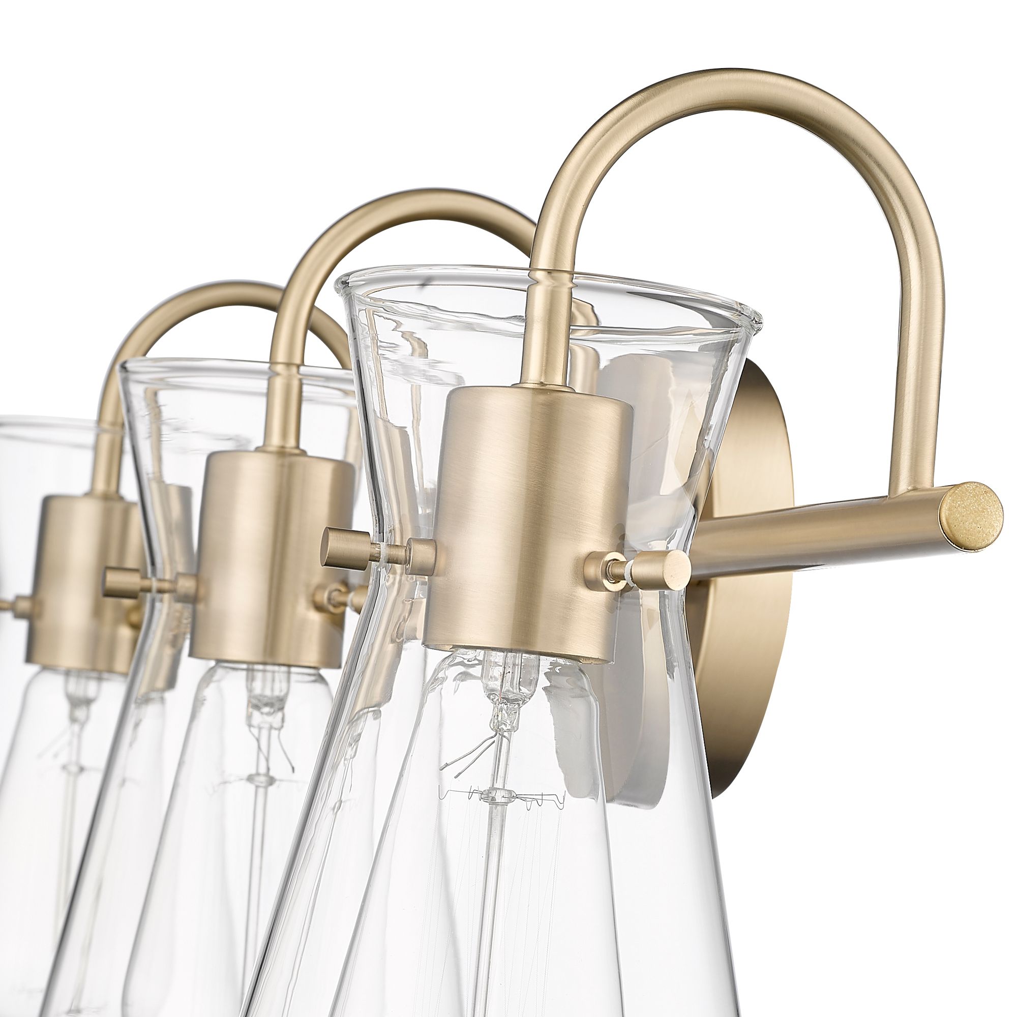 Image 5 Millennium Lighting Camellia 3-Light Modern Gold Bathroom Vanity more views