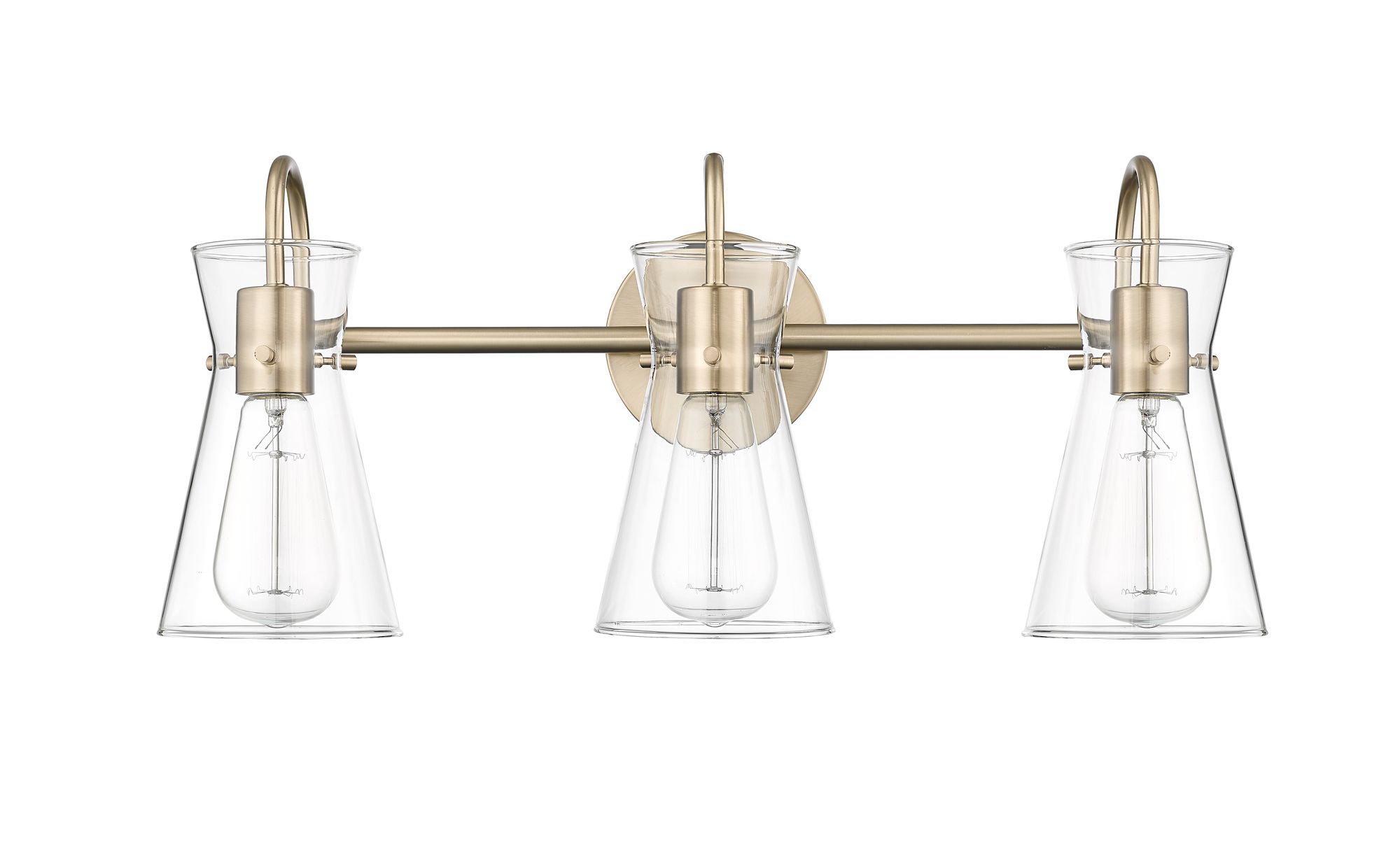 Image 7 Millennium Lighting Camellia 3-Light Modern Gold Bathroom Vanity more views
