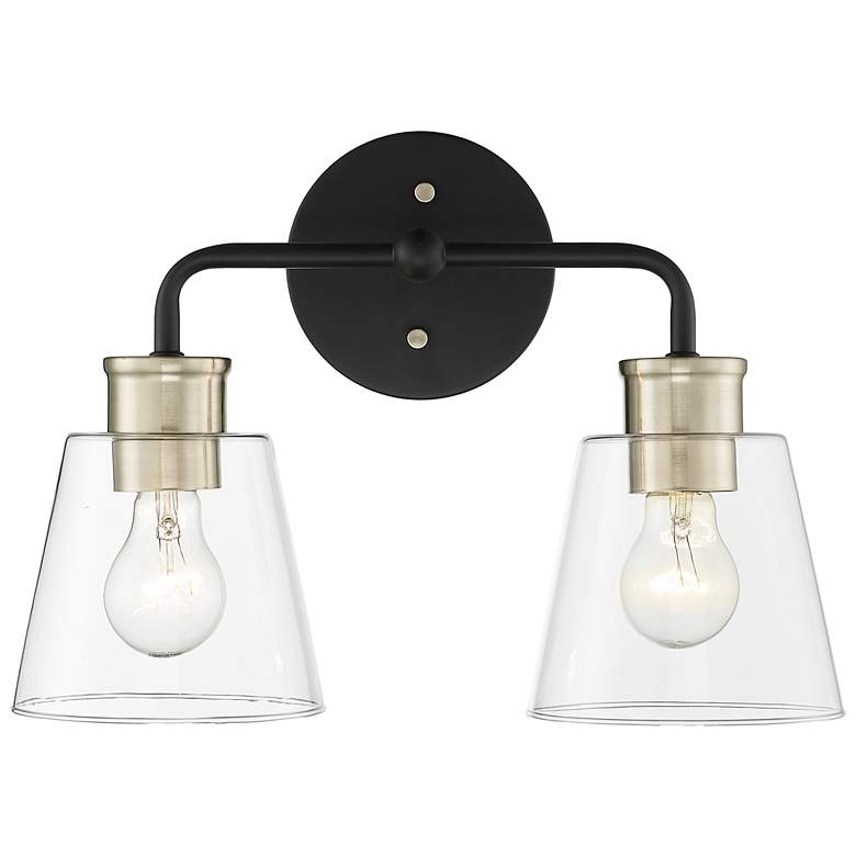 Image 1 Millennium Lighting Cameron 2 Light Vanity Fixture in Matte Black