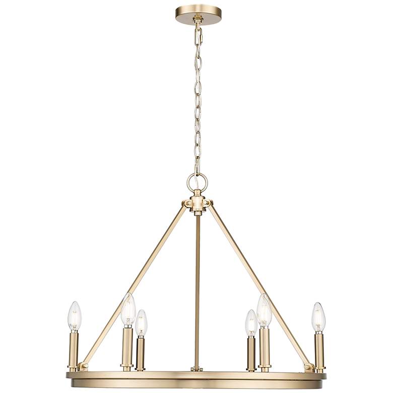 Image 1 Millennium Lighting Carruth 6-Light Chandelier in Modern Gold