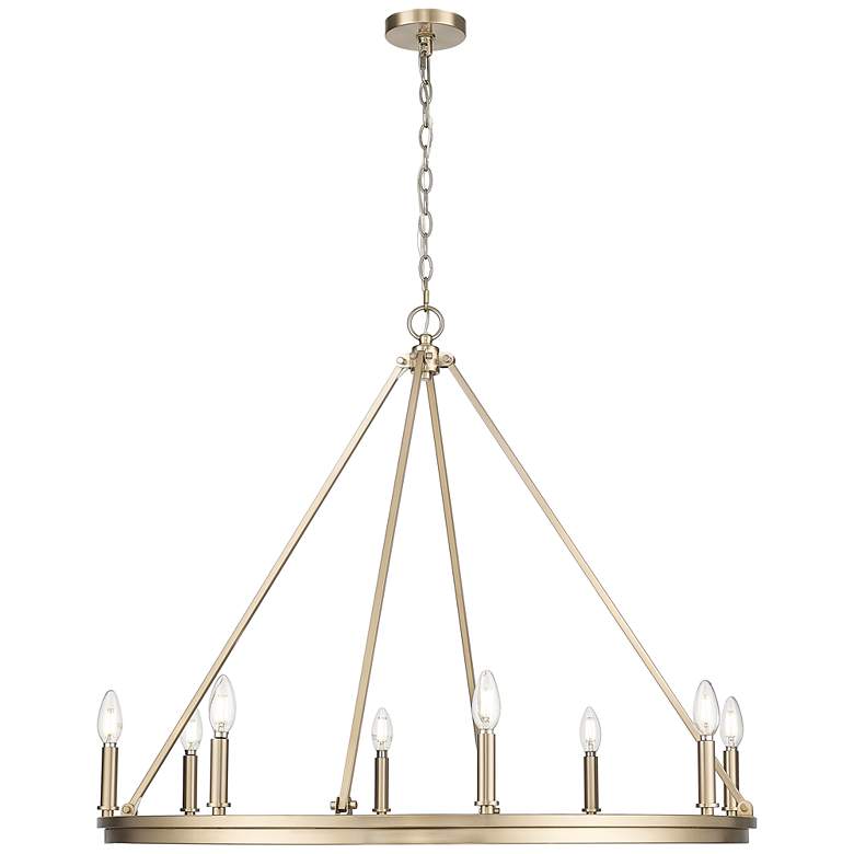 Image 1 Millennium Lighting Carruth 8-Light Chandelier in Modern Gold