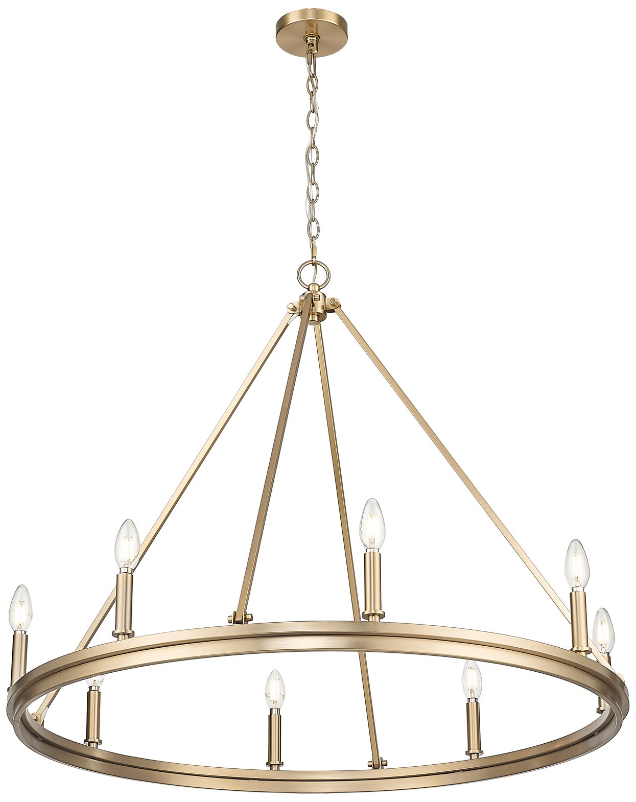 Image 4 Millennium Lighting Carruth 8-Light Chandelier in Modern Gold more views