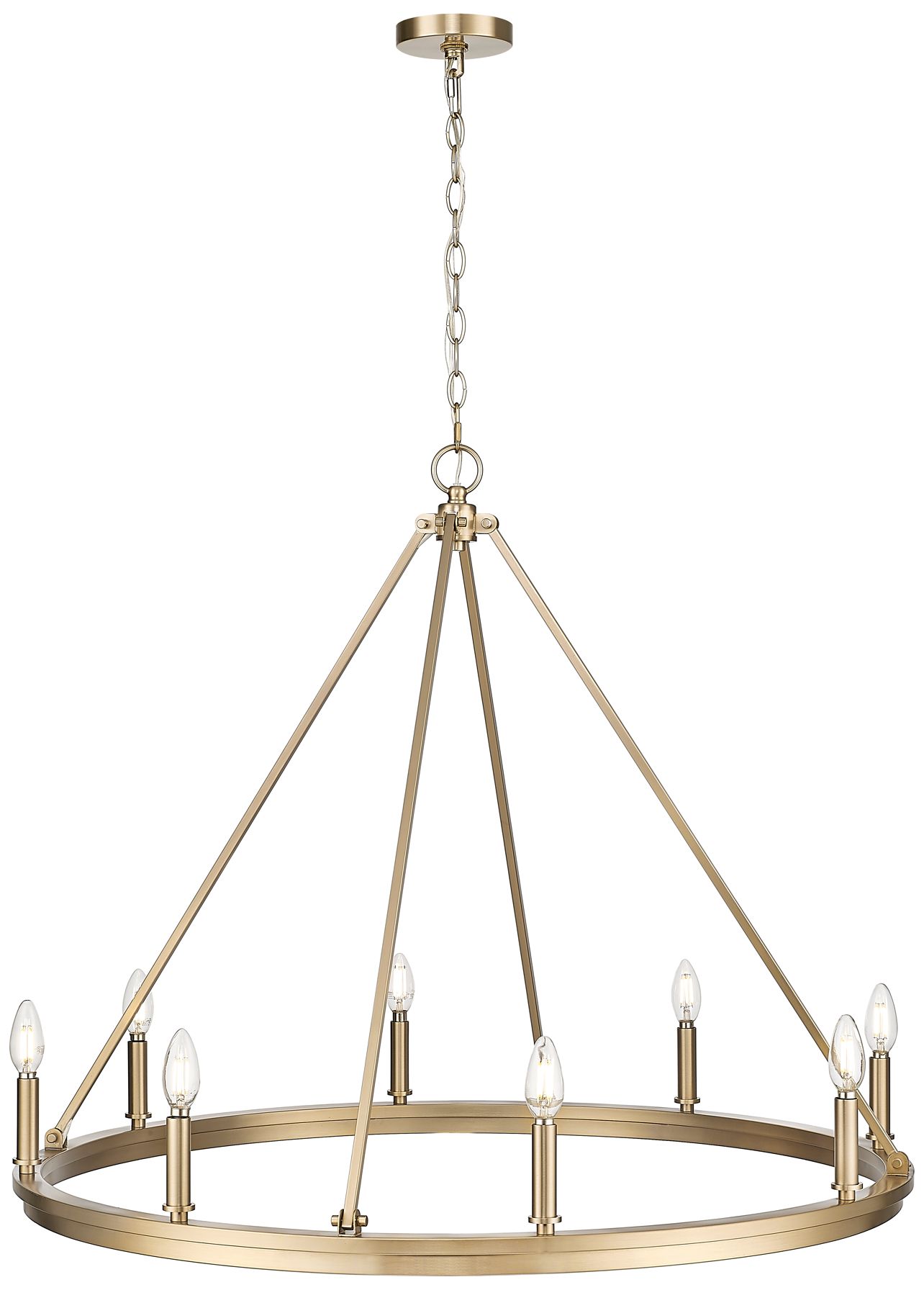 Image 5 Millennium Lighting Carruth 8-Light Chandelier in Modern Gold more views