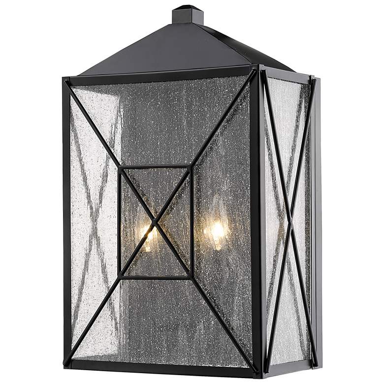 Image 1 Millennium Lighting Caswell 2 Light 18 inch Outdoor Wall Sconce in Black
