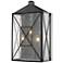 Millennium Lighting Caswell 3 Light 22" Outdoor Wall Sconce in Black