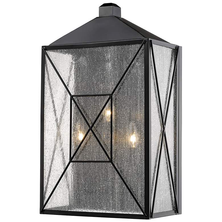 Image 1 Millennium Lighting Caswell 3 Light 22 inch Outdoor Wall Sconce in Black