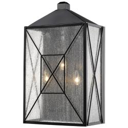 Millennium Lighting Caswell 3 Light 22&quot; Outdoor Wall Sconce in Black