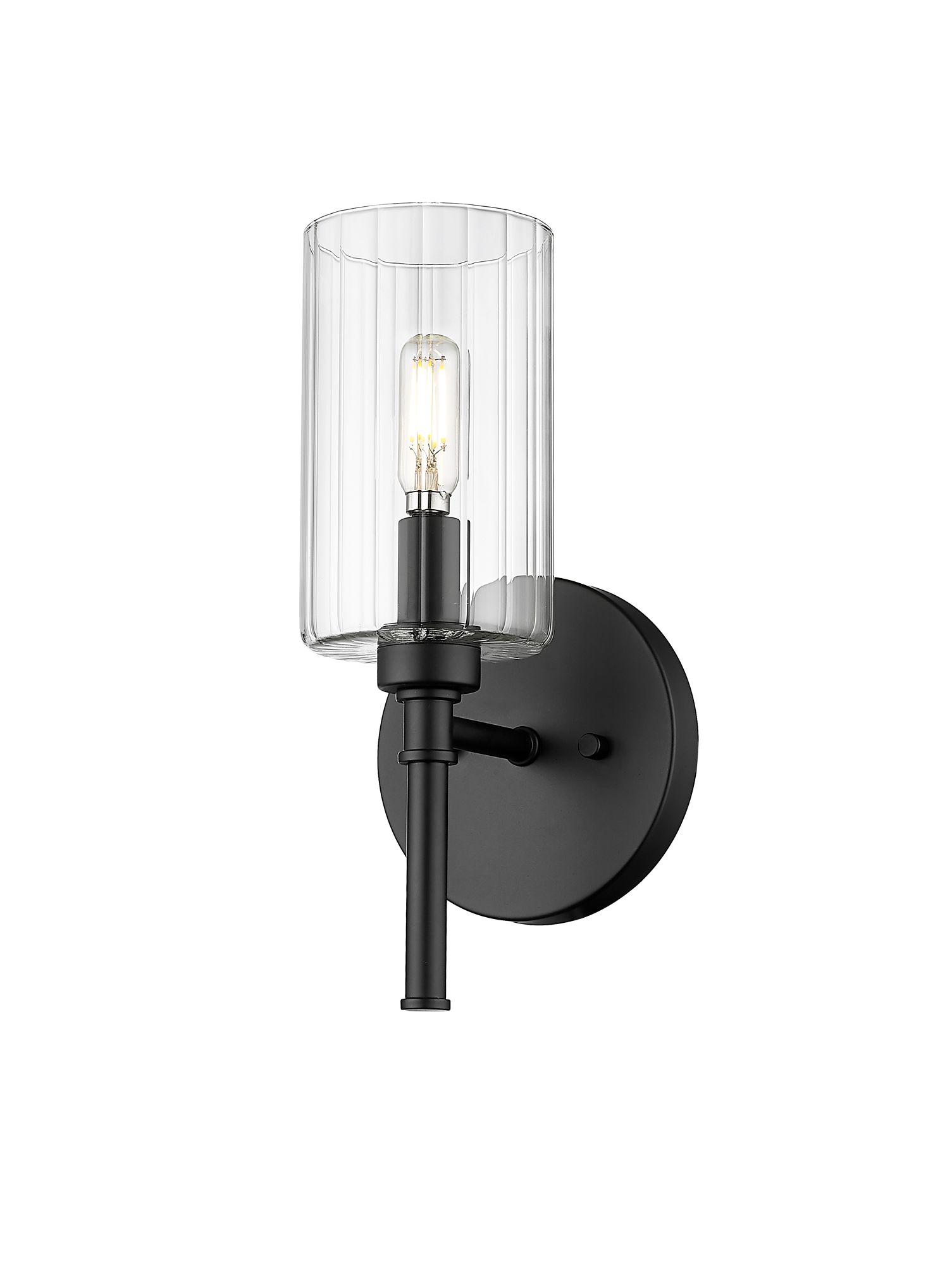 Image 3 Millennium Lighting Chastine 1-Light Indoor Wall Sconce in Matte Black more views