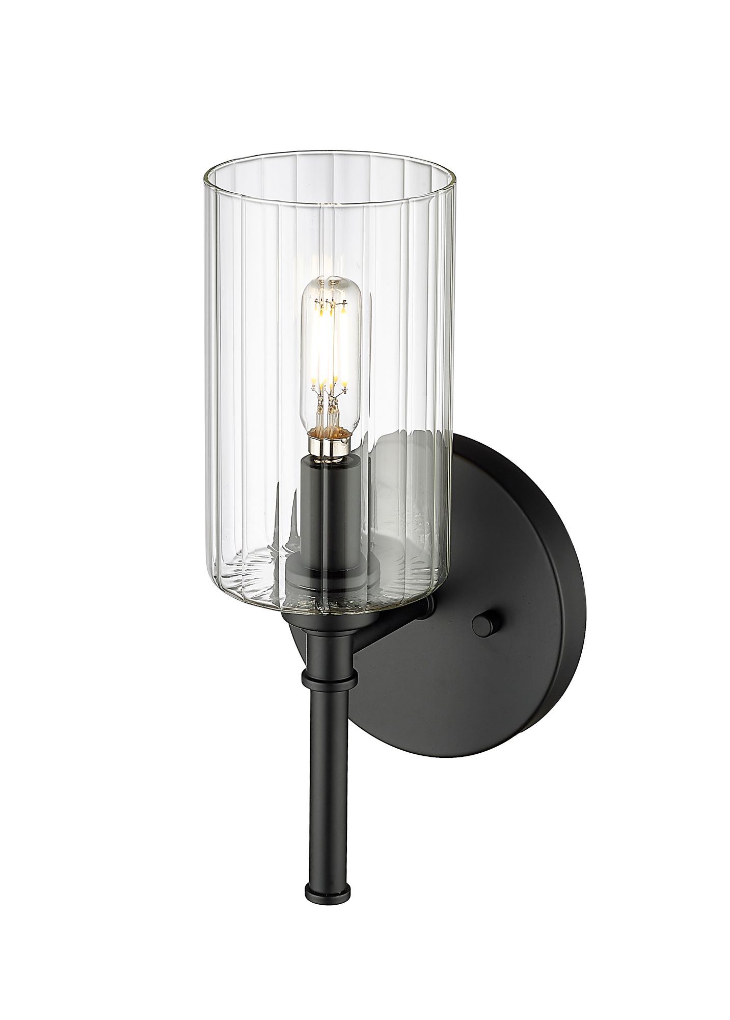 Image 4 Millennium Lighting Chastine 1-Light Indoor Wall Sconce in Matte Black more views