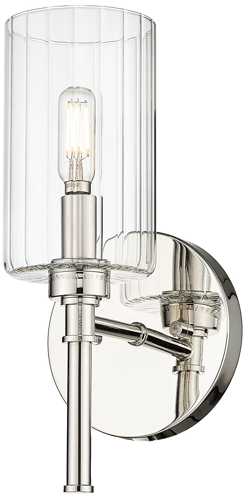 Image 3 Millennium Lighting Chastine 1-Light Indoor Wall Sconce in Polished Nickel more views
