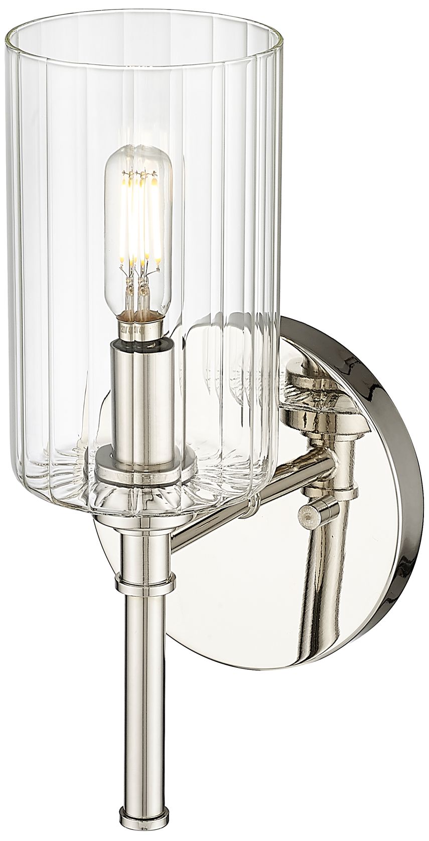 Image 4 Millennium Lighting Chastine 1-Light Indoor Wall Sconce in Polished Nickel more views