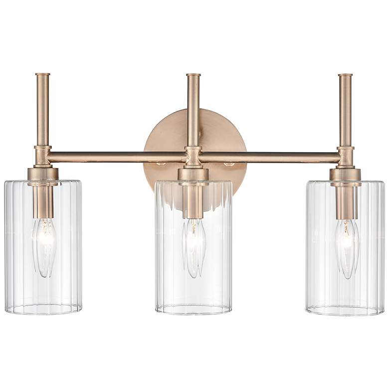 Image 1 Millennium Lighting Chastine 19" Wide Modern Gold 3-Light Bath Light