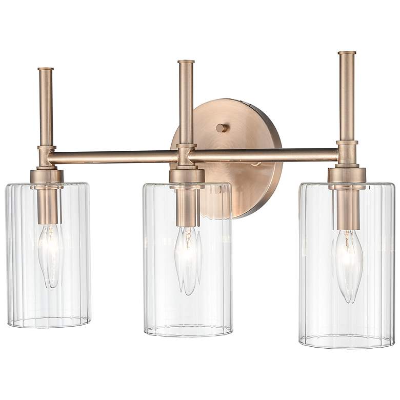 Image 3 Millennium Lighting Chastine 19" Wide Modern Gold 3-Light Bath Light more views