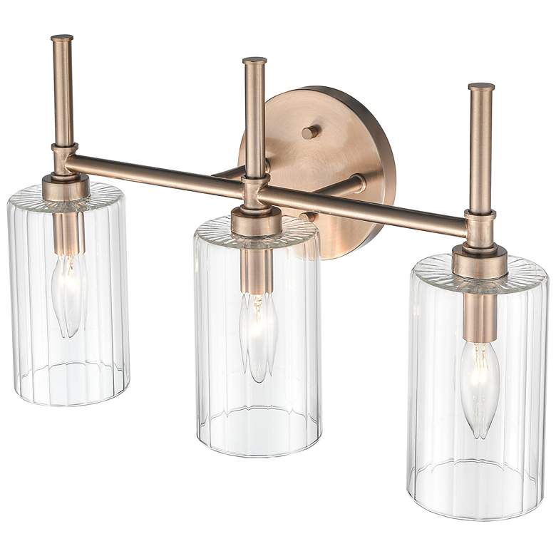 Image 4 Millennium Lighting Chastine 19" Wide Modern Gold 3-Light Bath Light more views