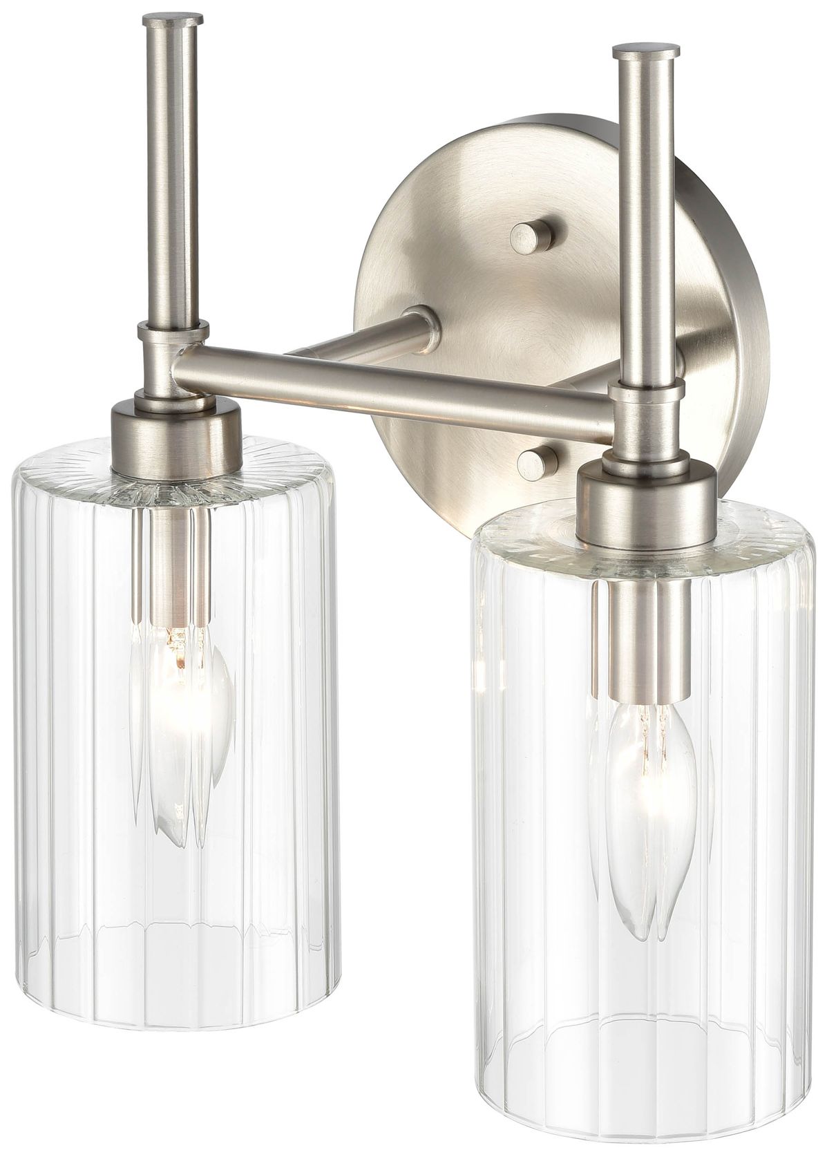 Image 3 Millennium Lighting Chastine 2 Light Vanity Fixture in Brushed Nickel more views