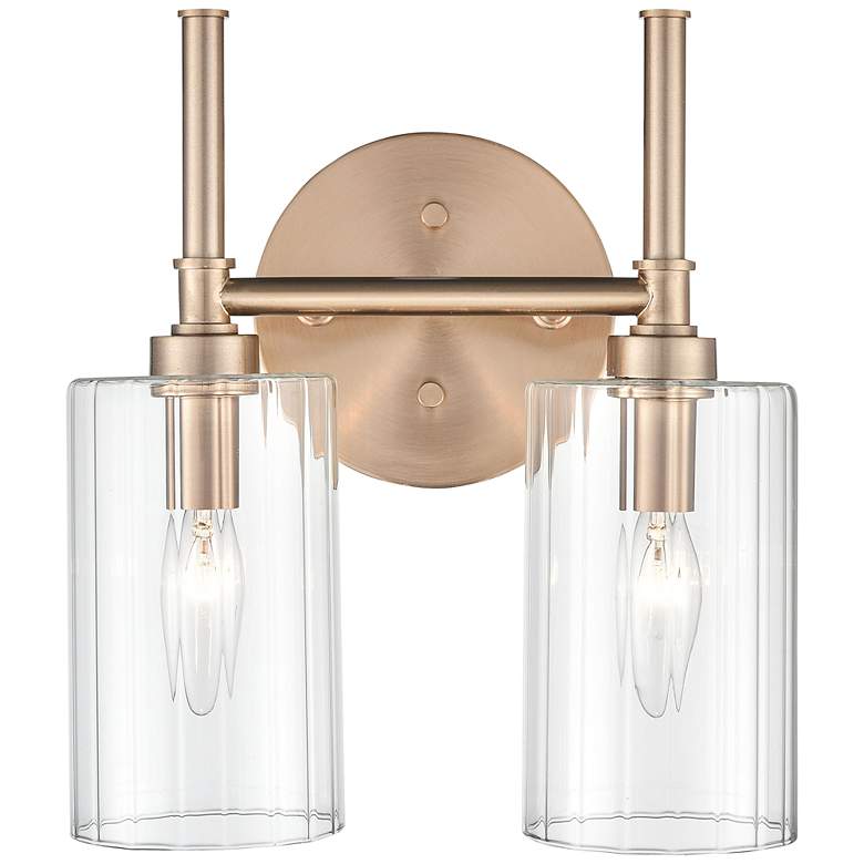 Image 1 Millennium Lighting Chastine 2 Light Vanity Fixture in Modern Gold