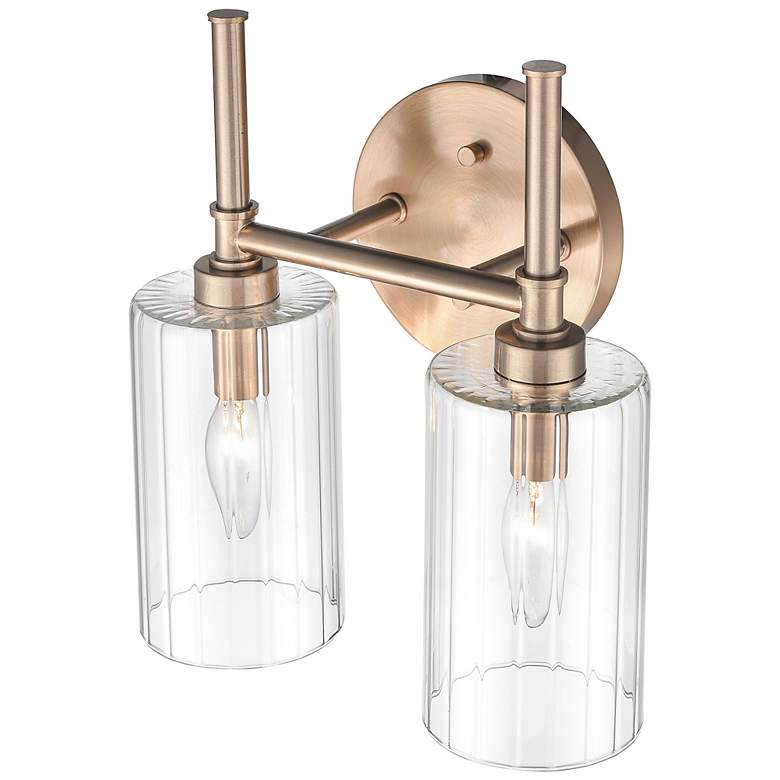 Image 4 Millennium Lighting Chastine 2 Light Vanity Fixture in Modern Gold more views