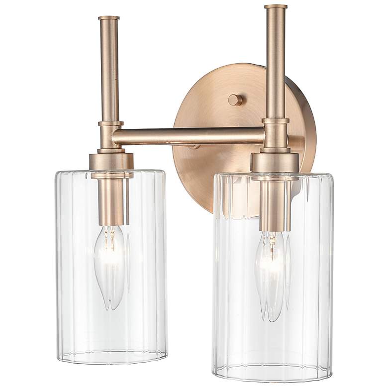 Image 5 Millennium Lighting Chastine 2 Light Vanity Fixture in Modern Gold more views