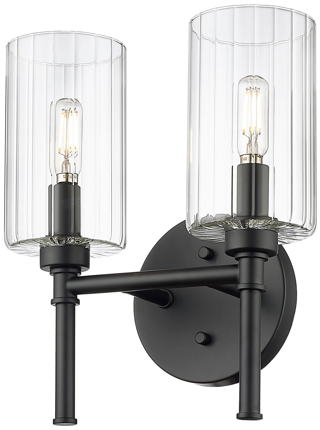 Image 3 Millennium Lighting Chastine 2-Light Vanity Light in Matte Black more views