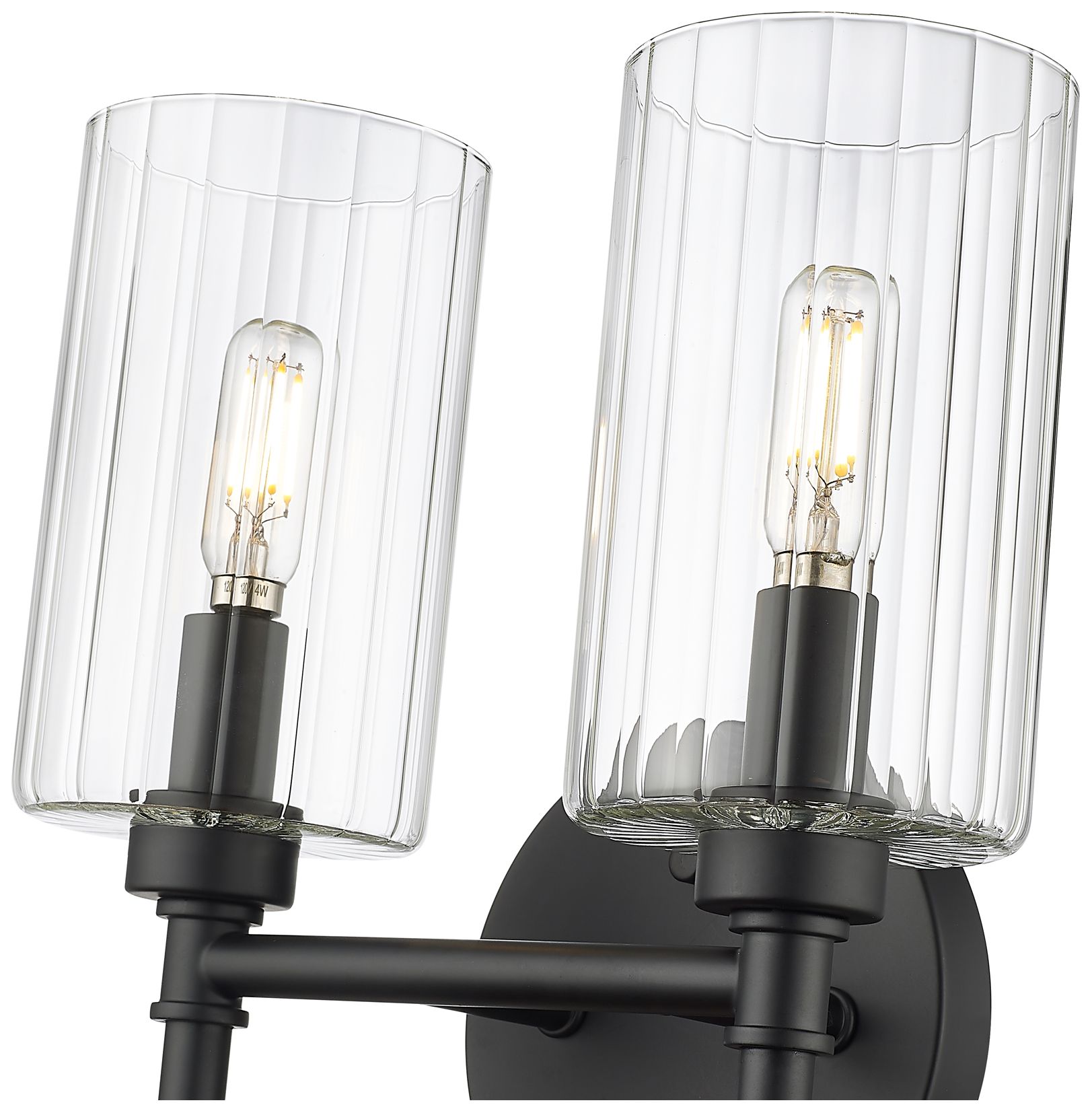 Image 5 Millennium Lighting Chastine 2-Light Vanity Light in Matte Black more views