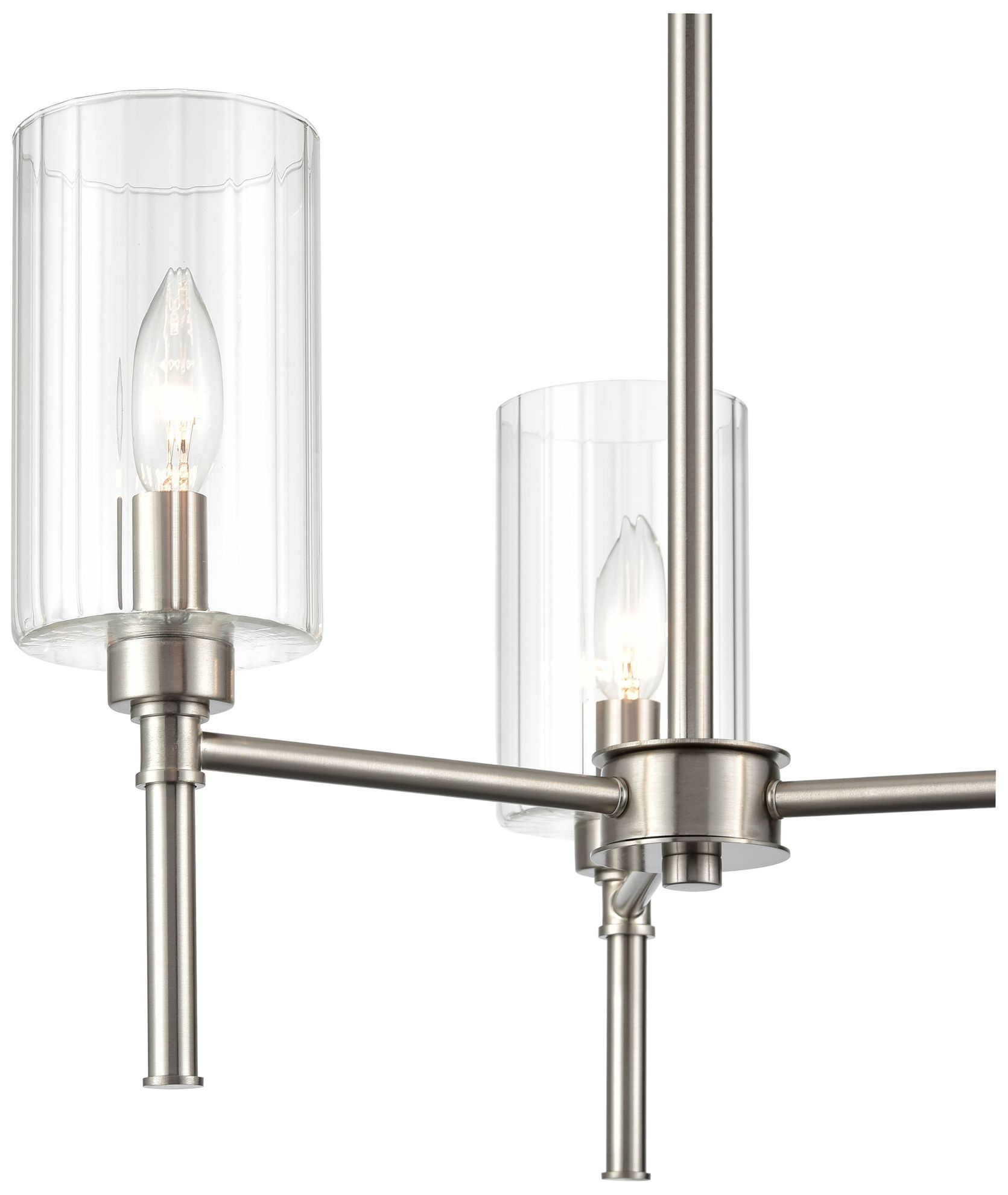 Image 4 Millennium Lighting Chastine 3 Light Chandelier in Brushed Nickel more views