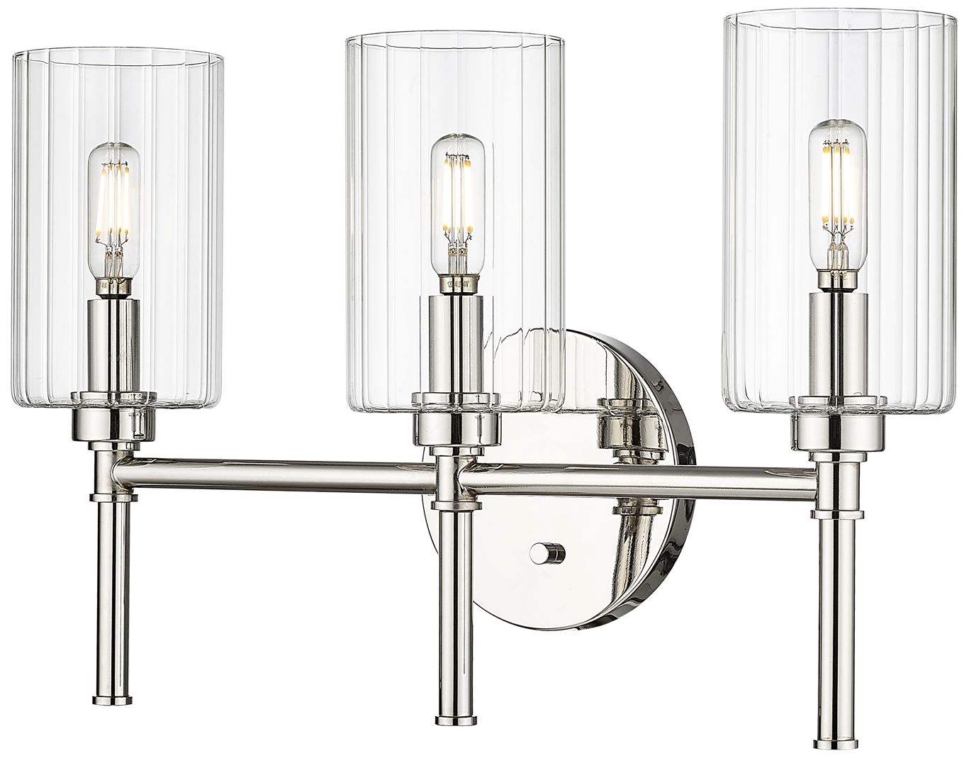 Image 2 Millennium Lighting Chastine 3-Light Vanity Light in Polished Nickel more views