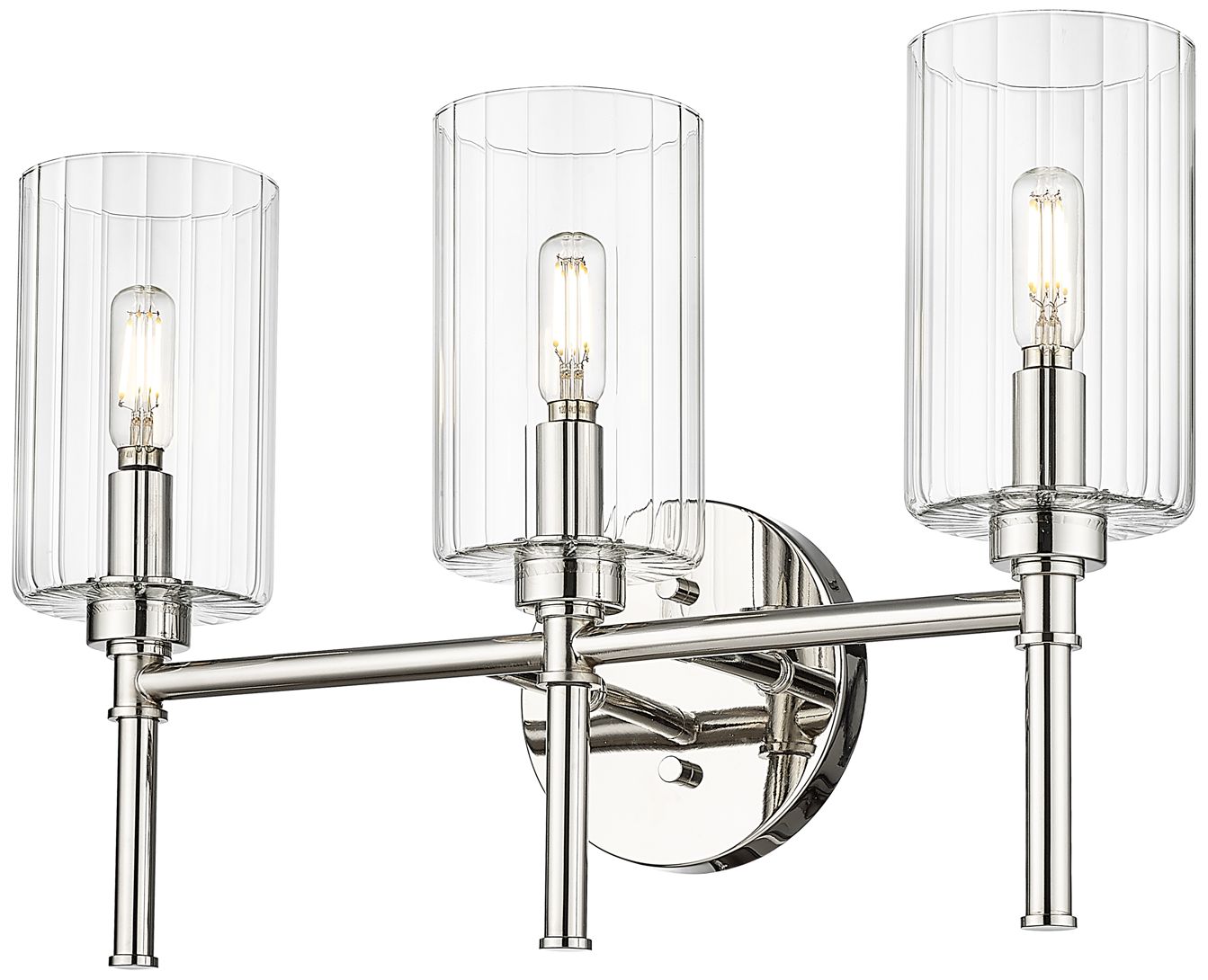 Image 3 Millennium Lighting Chastine 3-Light Vanity Light in Polished Nickel more views