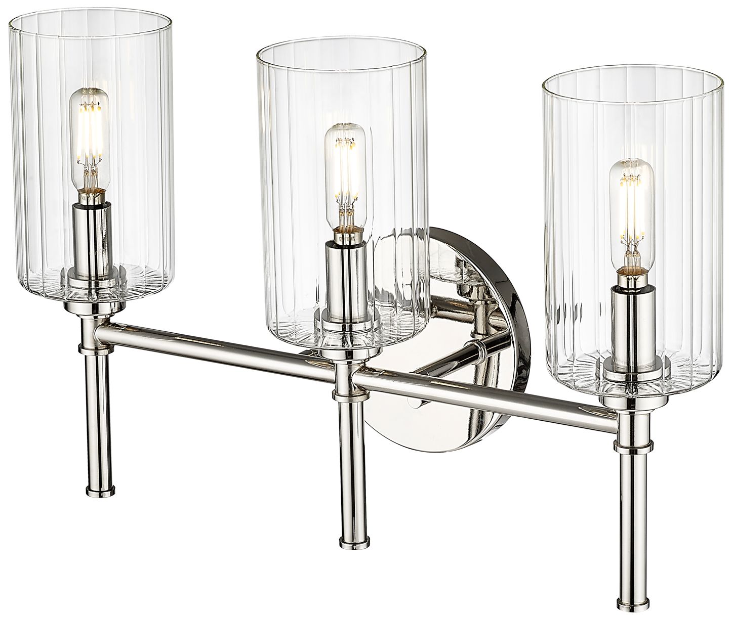 Image 4 Millennium Lighting Chastine 3-Light Vanity Light in Polished Nickel more views