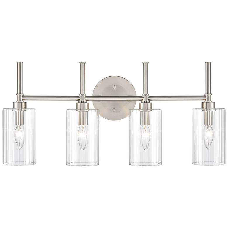 Image 1 Millennium Lighting Chastine 4 Light Vanity Fixture in Brushed Nickel