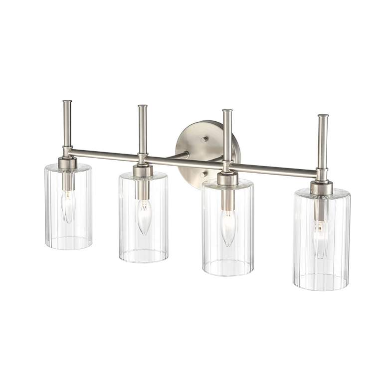 Image 3 Millennium Lighting Chastine 4 Light Vanity Fixture in Brushed Nickel more views