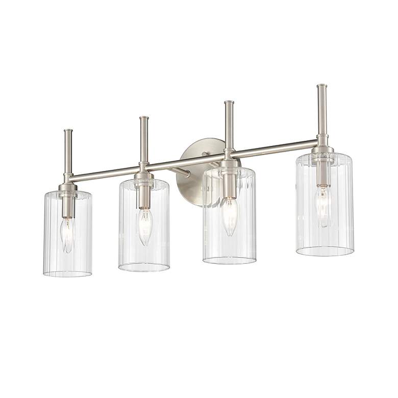 Image 4 Millennium Lighting Chastine 4 Light Vanity Fixture in Brushed Nickel more views