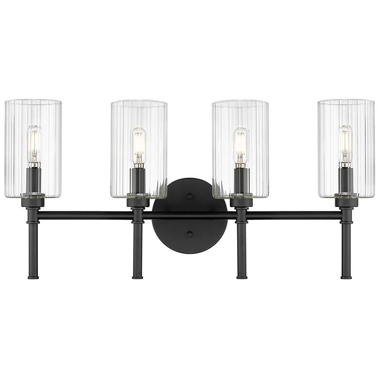 Image 1 Millennium Lighting Chastine 4-Light Vanity Light in Matte Black