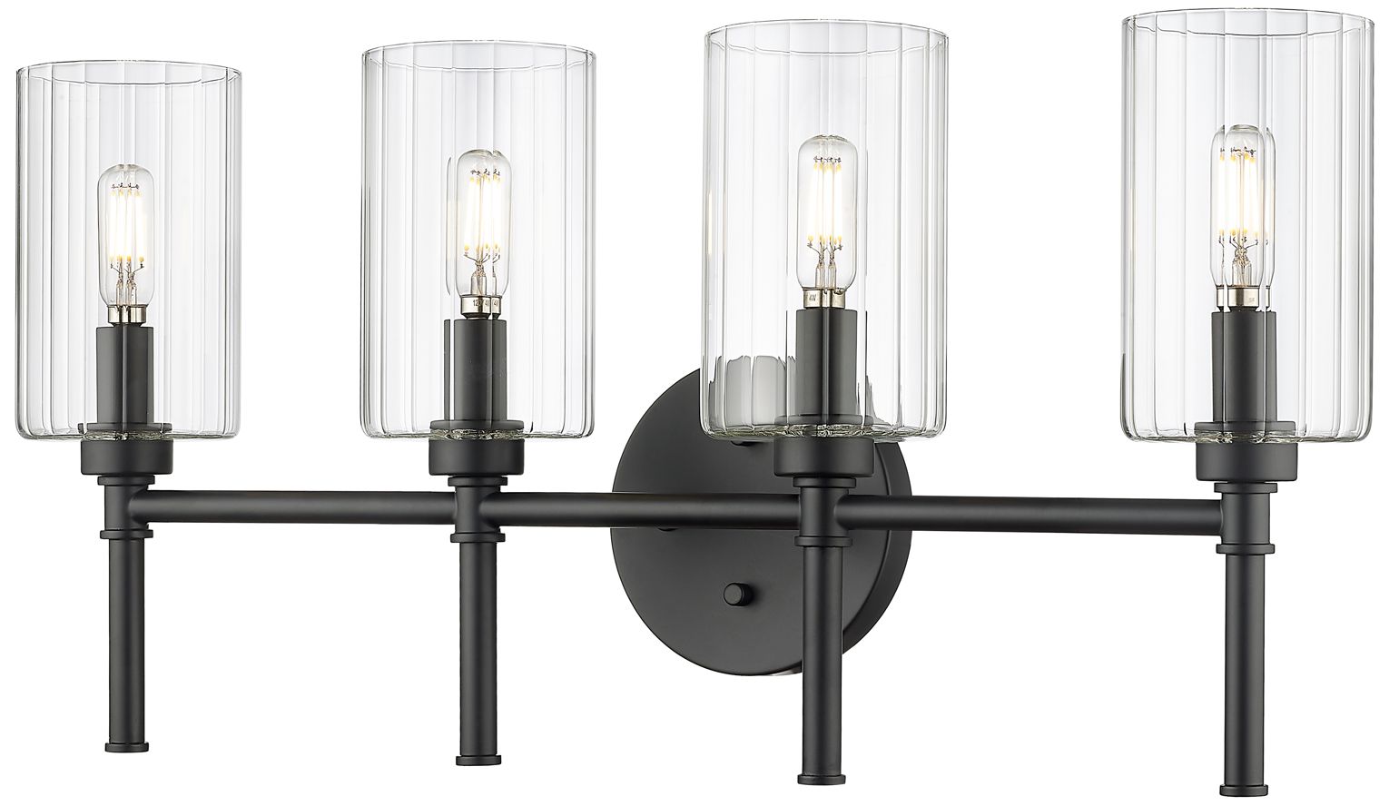 Image 2 Millennium Lighting Chastine 4-Light Vanity Light in Matte Black more views