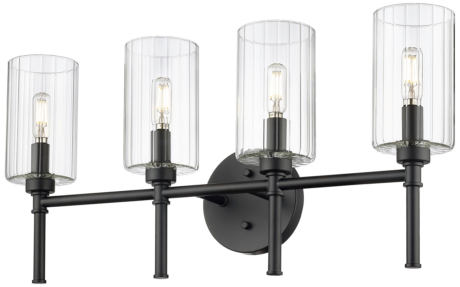 Image 3 Millennium Lighting Chastine 4-Light Vanity Light in Matte Black more views