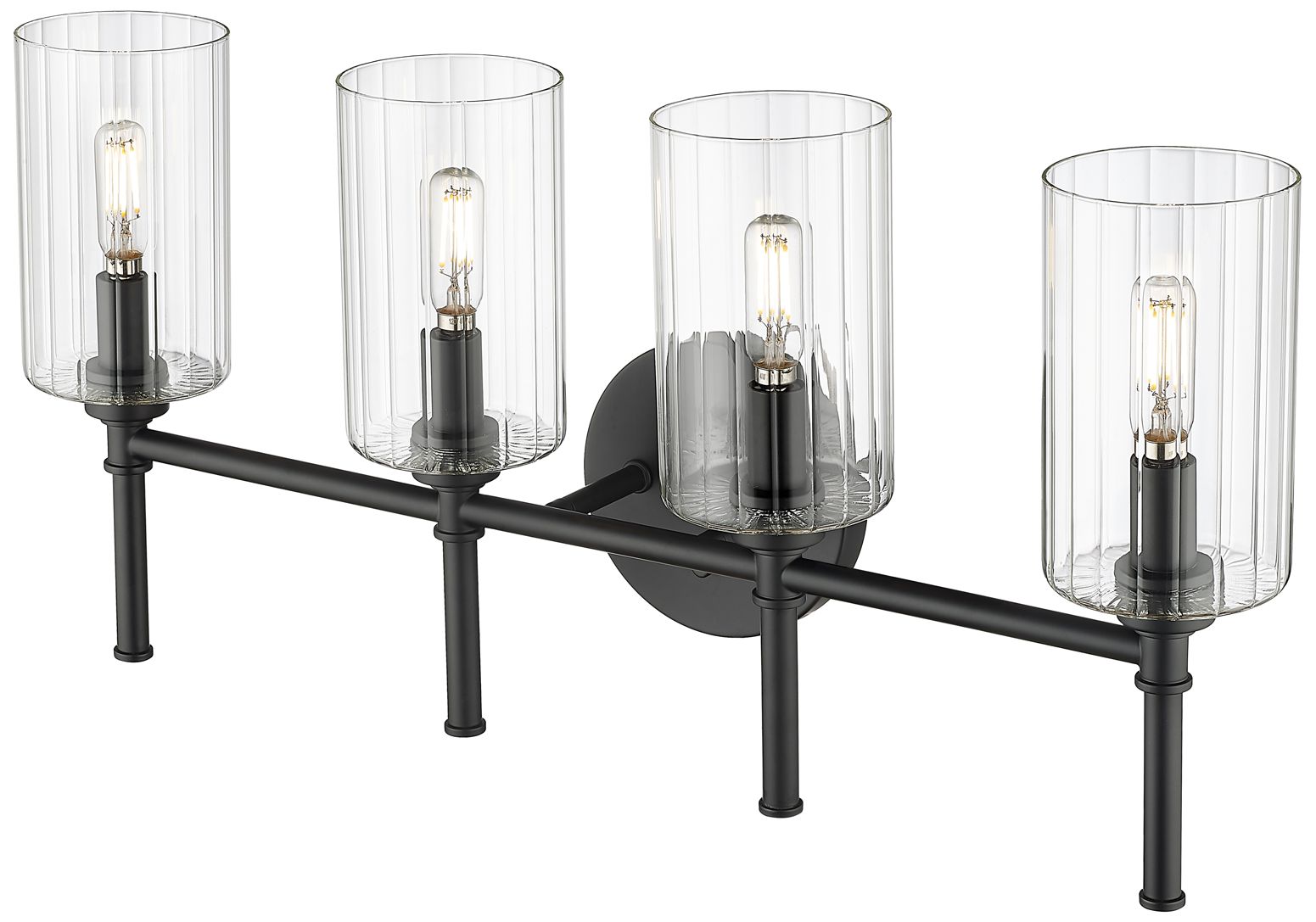 Image 4 Millennium Lighting Chastine 4-Light Vanity Light in Matte Black more views
