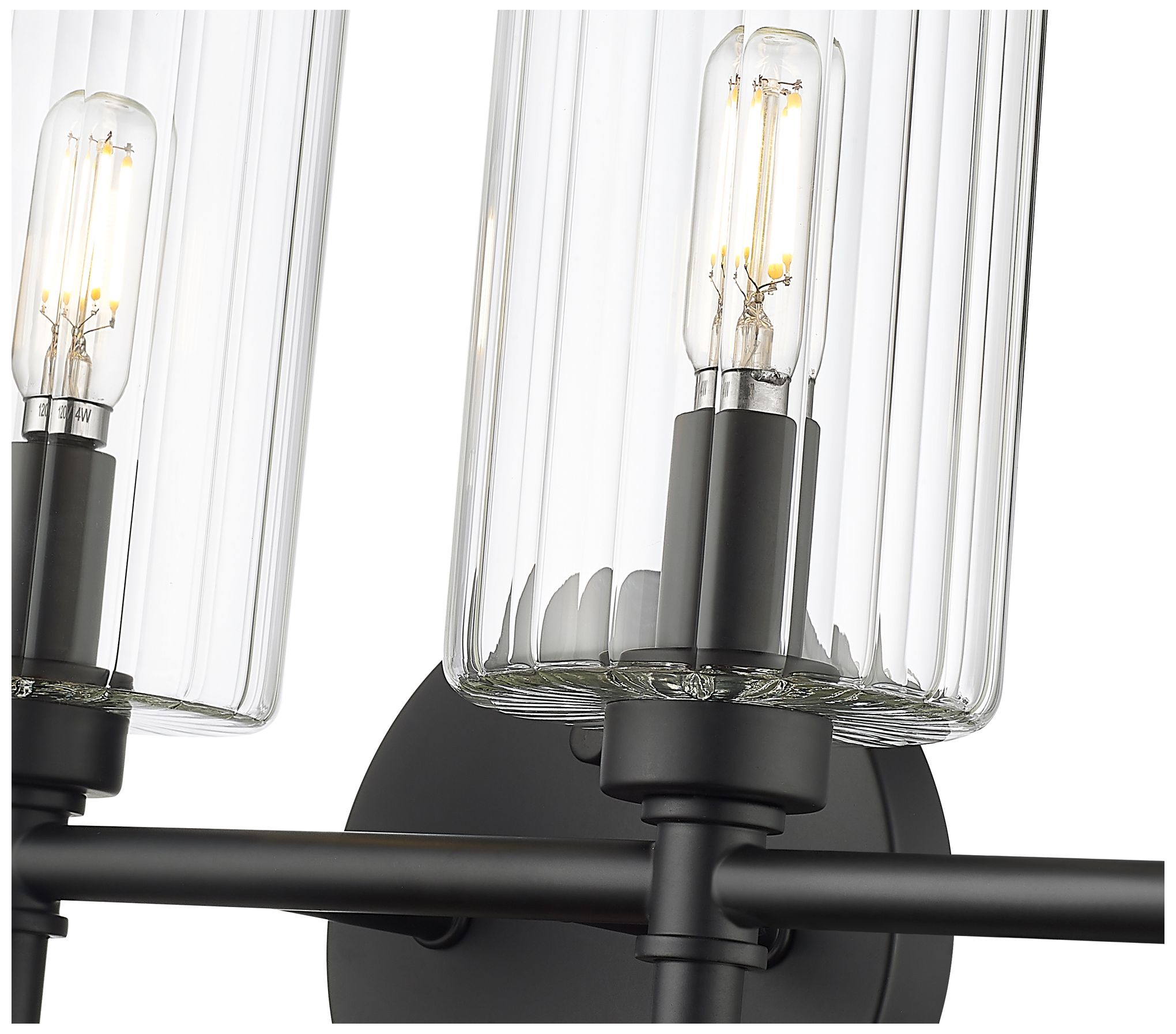 Image 5 Millennium Lighting Chastine 4-Light Vanity Light in Matte Black more views