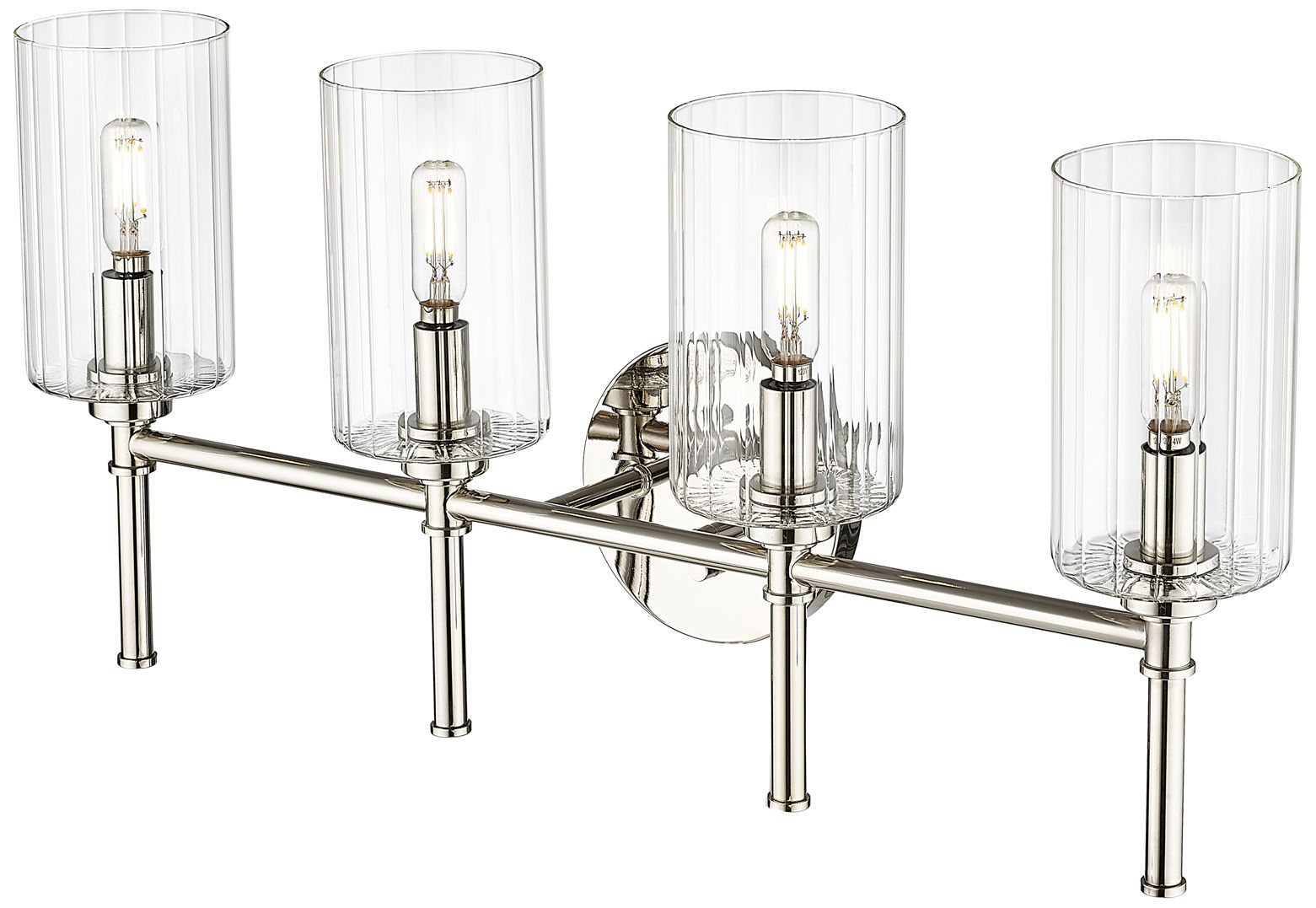 Image 4 Millennium Lighting Chastine 4-Light Vanity Light in Polished Nickel more views