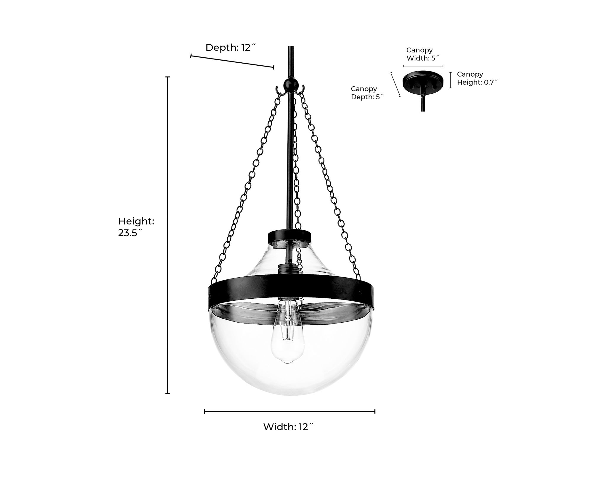 Image 7 Millennium Lighting Clarra 1-Light Indoor Pendant in Polished Nickel more views