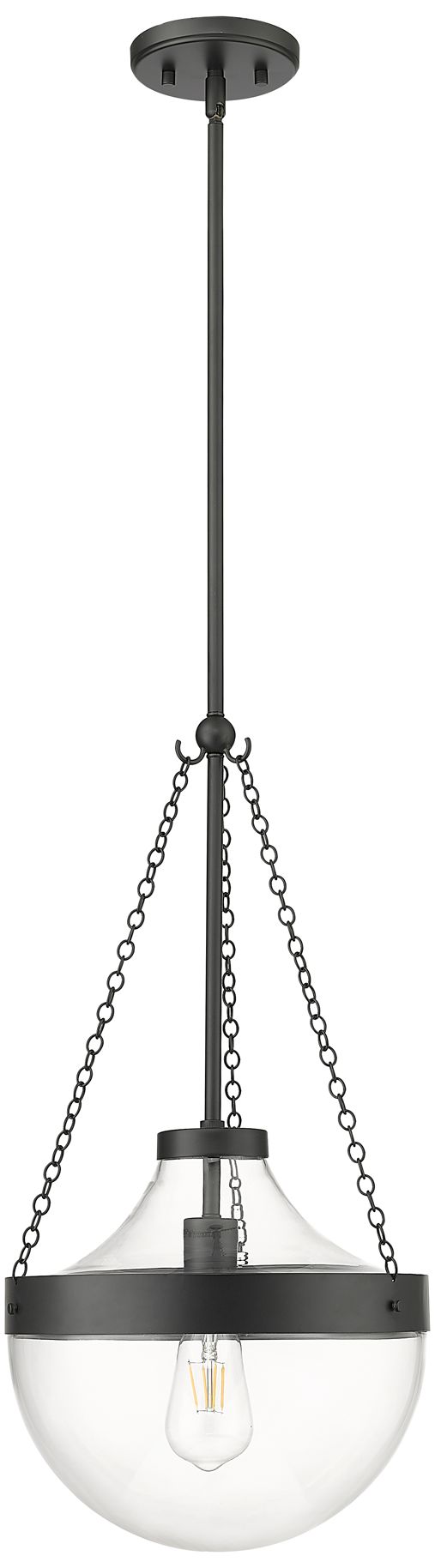 Millennium Lighting Clarra 1-Light Pendant in Matte Black