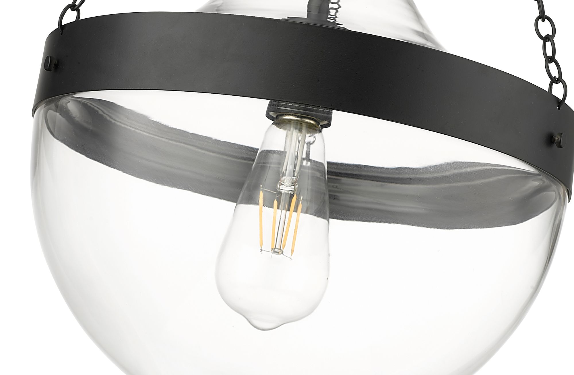 Image 6 Millennium Lighting Clarra 1-Light Pendant in Matte Black more views