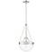 Millennium Lighting Clarra 1-Light Pendant in Polished Nickel