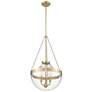 3_Millennium Lighting Clarra 15 3/4" Gold 3-Light Glass Bowl Pendant more views