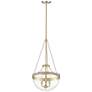 4_Millennium Lighting Clarra 15 3/4" Gold 3-Light Glass Bowl Pendant more views