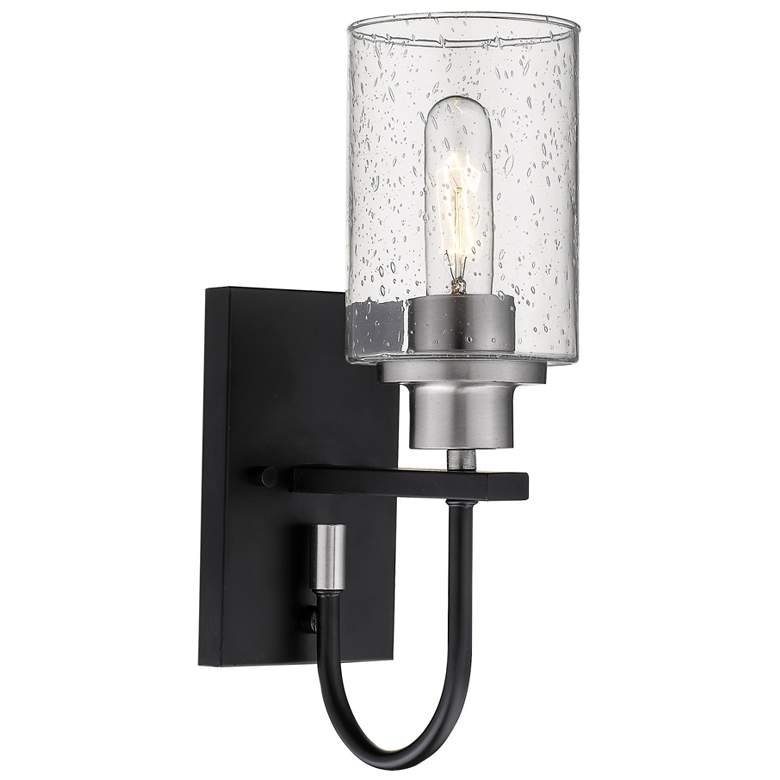 Image 1 Millennium Lighting Clifton 1-Light Indoor Wall Sconce in Black/Nickel