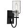 Millennium Lighting Clifton 1-Light Indoor Wall Sconce in Black/Nickel