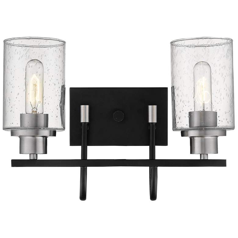 Image 1 Millennium Lighting Clifton 2-Light Vanity Light in Black/Nickel