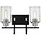 Millennium Lighting Clifton 2-Light Vanity Light in Black/Nickel
